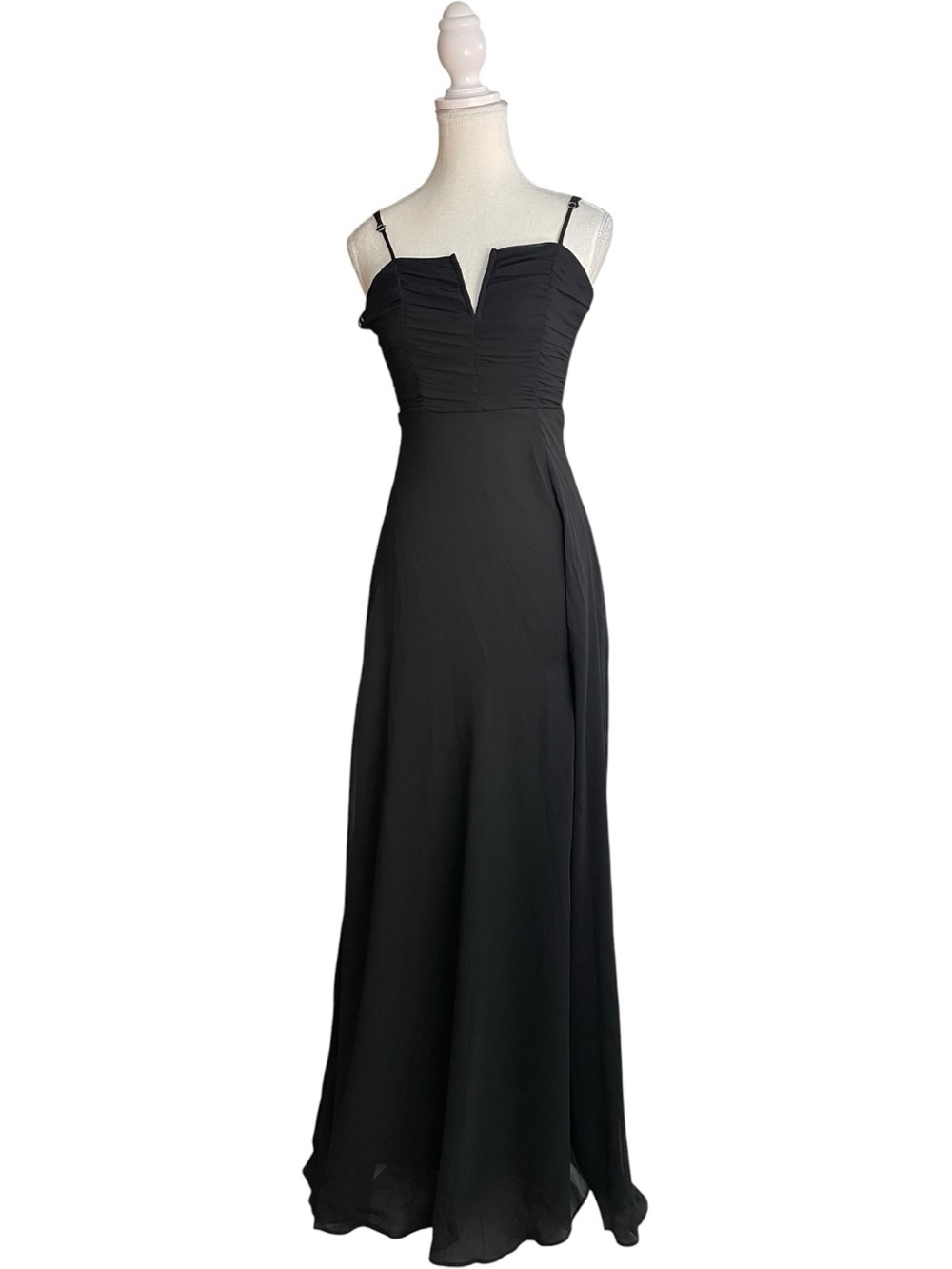 Lulus Sweeney Sleeveless Spaghetti Strap Maxi Dress Black